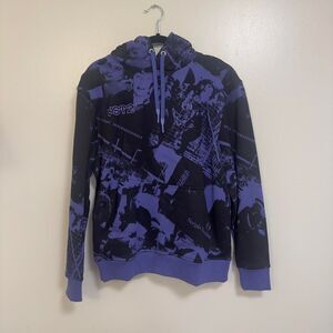 Sergio Tacchini x A$AP Nast purple and black cotton terry hoodie  new